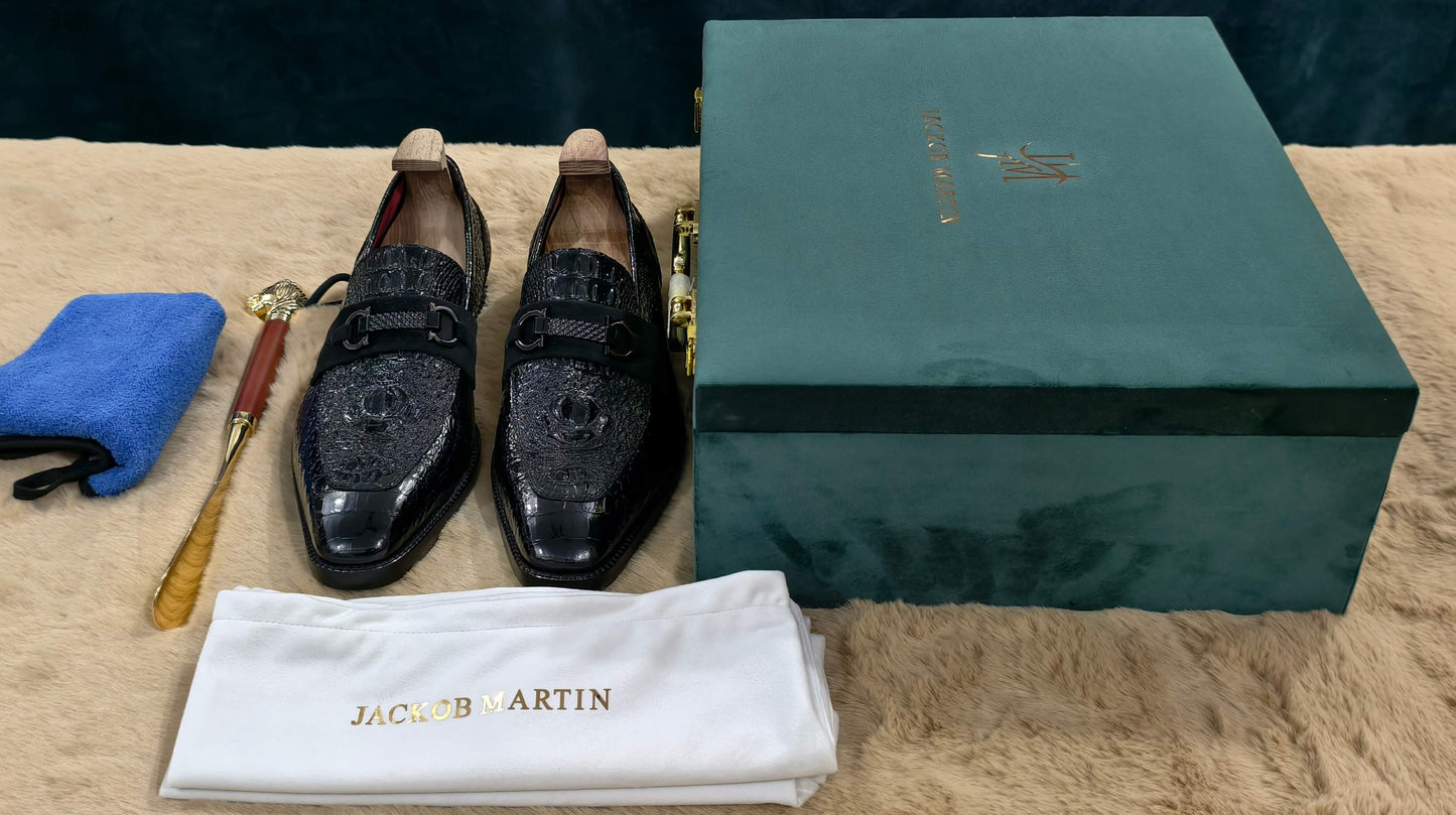 Jackob Martin Baron Croc Luxe Loafers